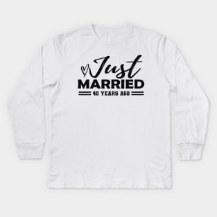 40th Wedding Anniversary - 40 years anniversary Kids Long Sleeve T-Shirt